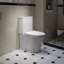 HOROW Stand-WC Spülrandlos mit Spülkasten Weiß Bild 4