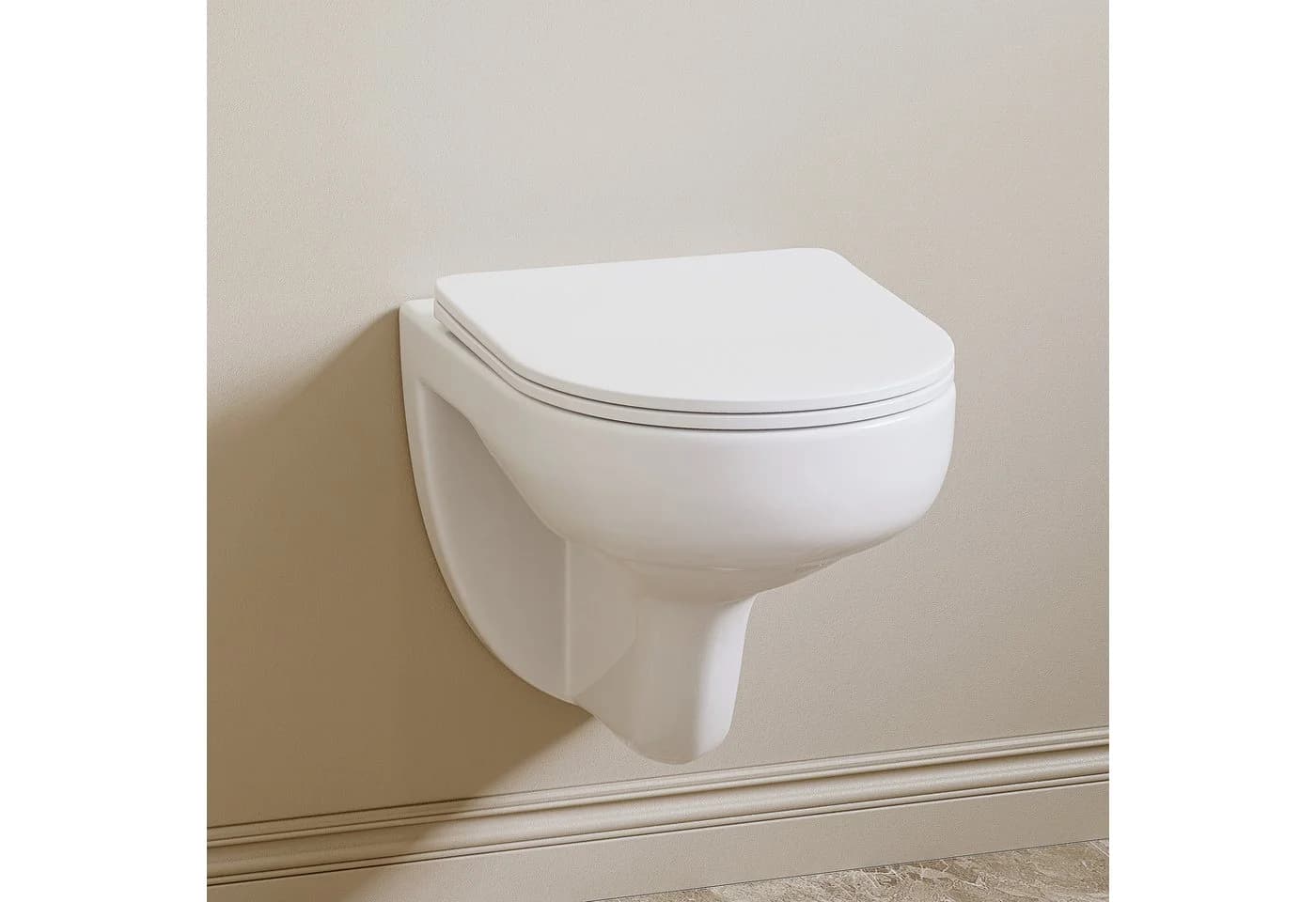 HOROW Hänge-WC spülrandlos mit Absenkautomatik