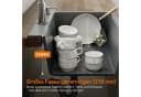 HOROW Granitspüle 60x45cm Schwarz mit Siphon Bild 4