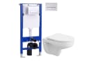 HOROW WC-Komplettset Spülrandlos Wandhängend mit Vorwandelement Bild 2