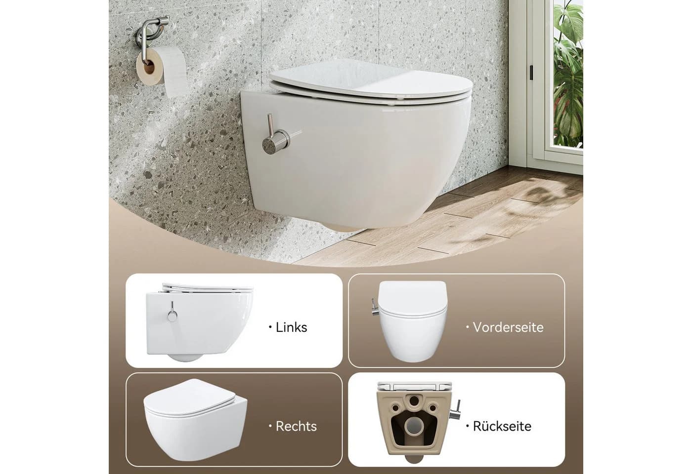 HOROW Taharet Dusch-WC mit Softclose & Bidet-Funktion - Bild 4