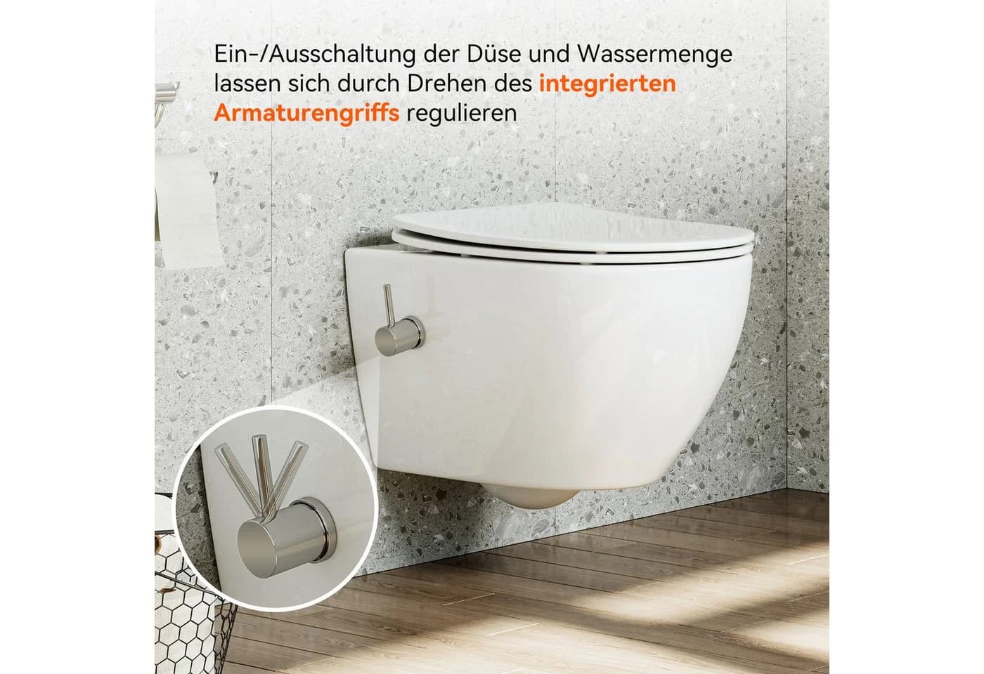 HOROW Taharet Dusch-WC mit Softclose & Bidet-Funktion - Bild 5