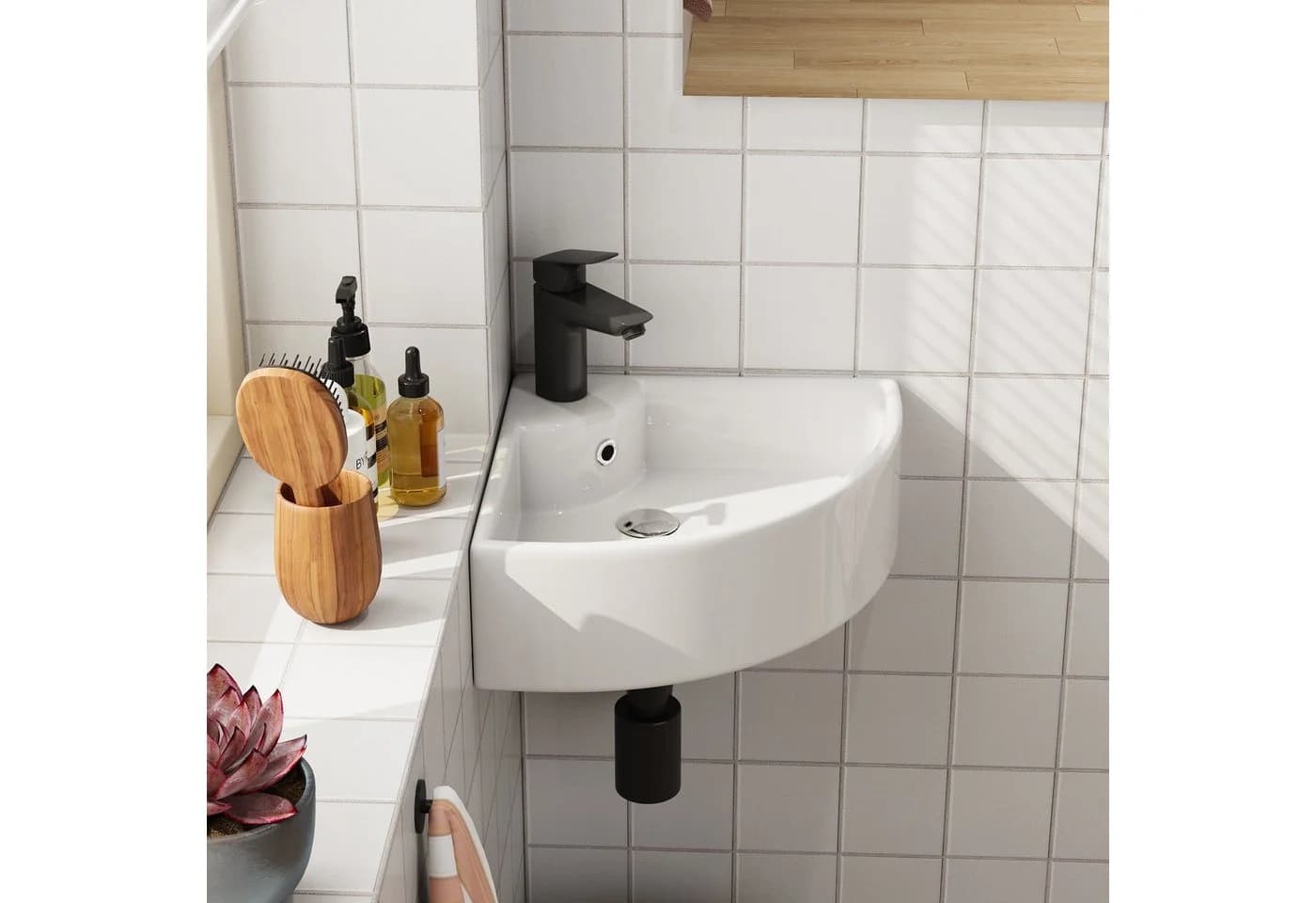 HOROW Aufsatzwaschbecken Keramik Weiß Modern - Bild 3