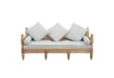 baario 3-Sitzer Holzsofa POBRI Barock Antik Design Massivholz Leinen Bild 3