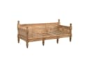 baario 3-Sitzer Holzsofa POBRI Barock Antik Design Massivholz Leinen Bild 4