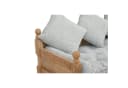 baario 3-Sitzer Holzsofa POBRI Barock Antik Design Massivholz Leinen Bild 5