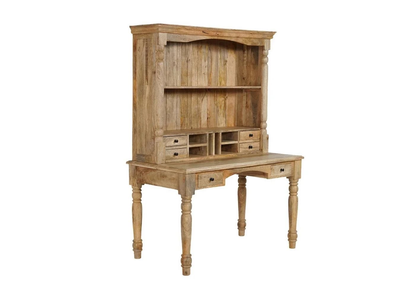 baario Sekretär Schreibtisch DOLE massiv Mangoholz Antikbraun Landhaus - Bild 5