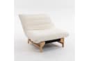 KLAM HOME Relaxsessel Weiß Kordelstoff Ergonomisch Bild 1