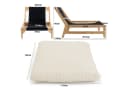 KLAM HOME Relaxsessel Weiß Kordelstoff Ergonomisch Bild 3