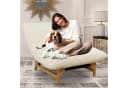 KLAM HOME Relaxsessel Weiß Kordelstoff Ergonomisch Bild 4