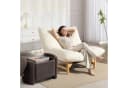 KLAM HOME Relaxsessel Weiß Kordelstoff Ergonomisch Bild 5