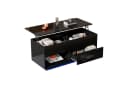 KLAM HOME Lift-Couchtisch Schwarz Hochglanz mit LED & Hydraulik Bild 1