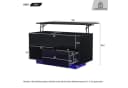 KLAM HOME Lift-Couchtisch Schwarz Hochglanz mit LED & Hydraulik Bild 3