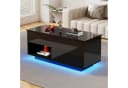KLAM HOME Lift-Couchtisch Schwarz Hochglanz mit LED & Hydraulik Bild 4
