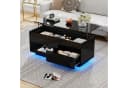 KLAM HOME Lift-Couchtisch Schwarz Hochglanz mit LED & Hydraulik Bild 5