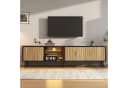 KLAM HOME LED TV-Schrank 175cm Naturholz-Schwarz mit App-Beleuchtung Bild 2