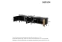 KLAM HOME LED TV-Schrank 175cm Naturholz-Schwarz mit App-Beleuchtung Bild 3
