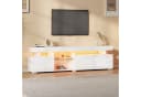 KLAM HOME TV-Schrank 180cm Weiß Hochglanz mit LED Bild 5