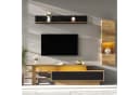 KLAM HOME Wohnwand 3-tlg. TV-Schrank Set Schwarz Holzoptik mit LED Bild 2
