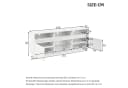 KLAM HOME TV Lowboard Weiß Hochglanz mit LED & Glasablage Bild 3