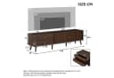 KLAM HOME TV Lowboard 180cm Walnuss mit Schubladen & Rolltüren Bild 3