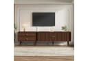 KLAM HOME TV Lowboard 180cm Walnuss mit Schubladen & Rolltüren Bild 4