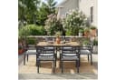 KLAM HOME Garten-Essgruppe 6-Sitzer Grau verzinktes Eisen Bild 5