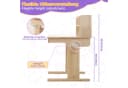 KLAM HOME Kindertisch aus Massivholz mit Kurbel & neigbarer Platte Beige Bild 4