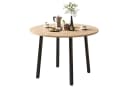 KLAM HOME Klapp-Esstisch Eichenoptik Rundtisch MDF Metall Bild 1