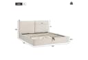 KLAM HOME Polsterbett Beige Chenille mit Hydraulik-Stauraum Bild 3