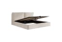 KLAM HOME Polsterbett Beige Samt 180x200 mit Stauraum Bild 1