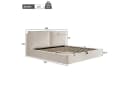 KLAM HOME Polsterbett Beige Samt 180x200 mit Stauraum Bild 3