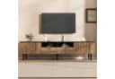 KLAM HOME Lowboard TV-Schrank Schwarz-Holzoptik mit Schubladen & Türen Bild 2