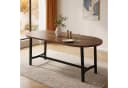 KLAM HOME Esstisch 180cm Walnuss/Schwarz mit Eisengestell Bild 5