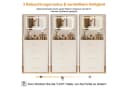 KLAM HOME Schminktisch 3-in-1 Weiß/Walnuss mit Glasplatte & Hocker Bild 5