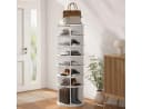KLAM HOME Schuhturm Weiß 360° drehbar PVC 7 Ebenen Bild 2
