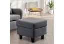 luma-home Ohrensessel 18001 Grau Lesesessel mit Hocker Bild 4
