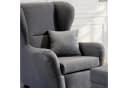 luma-home Ohrensessel 18001 Grau Lesesessel mit Hocker Bild 5