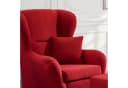luma-home Ohrensessel 18002 Lesesessel Rot Echtholzfüße Bild 5