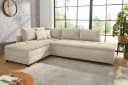 luma-home Ecksofa 15161 Dauerschläfer-Doppelbett Beige Grau Bild 3