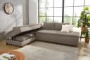 luma-home Ecksofa 15162 Doppelbett Braun Cord Bild 4