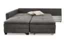 luma-home Ecksofa 15163 Dauerschläfer Doppelbett Grau Cord Bild 1