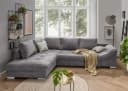 luma-home Ecksofa Cord Grau mit Bettfunktion Bild 3