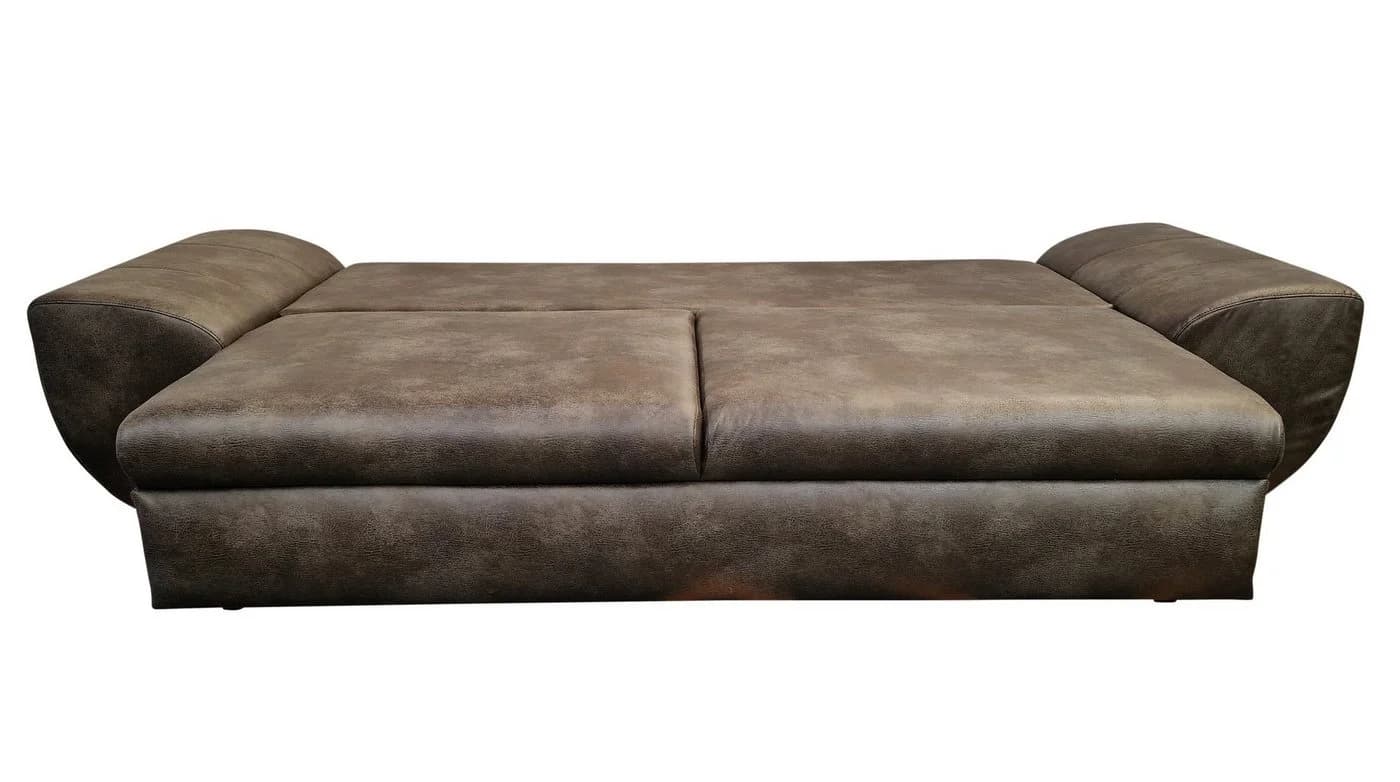luma-home Big-Sofa 18008 Bettfunktion Stauraum 275x98x90 cm Braun