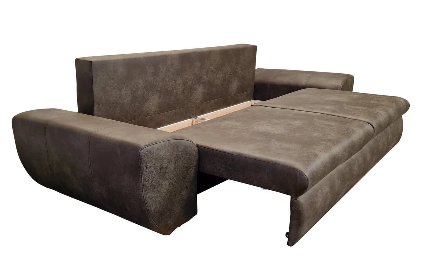 luma-home Big-Sofa 18008 Bettfunktion Stauraum 275x98x90 cm Braun - Bild 5