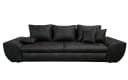 luma-home Big-Sofa 18010 Bettfunktion Stauraum 275x98x90 cm Schwarz Bild 2