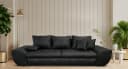 luma-home Big-Sofa 18010 Bettfunktion Stauraum 275x98x90 cm Schwarz Bild 3