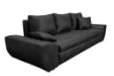 luma-home Big-Sofa 18010 Bettfunktion Stauraum 275x98x90 cm Schwarz Bild 4