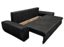 luma-home Big-Sofa 18010 Bettfunktion Stauraum 275x98x90 cm Schwarz Bild 5