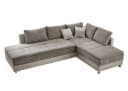 luma-home Ecksofa 15101 Doppelbett Grau Braun/Kunstleder Beige Bild 2